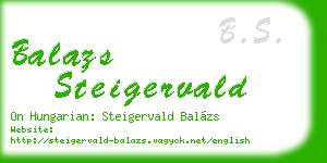 balazs steigervald business card